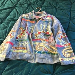 Parsley and Sage Jacket with ribbon embroidery